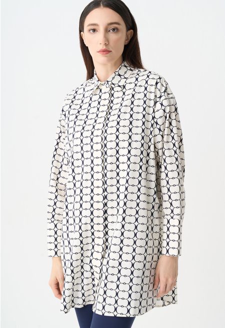 Monogram Pattern Long Shirt