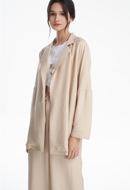 Open Textured Solid Outer Jacket -Sale