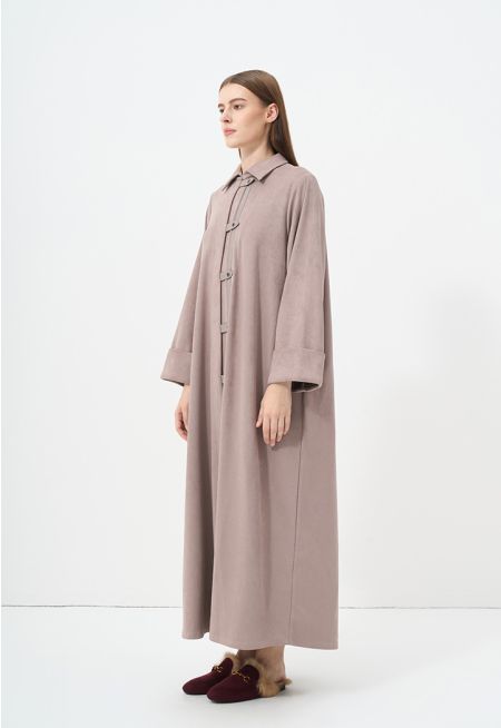 Oversize Solid Maxi Winter Abaya