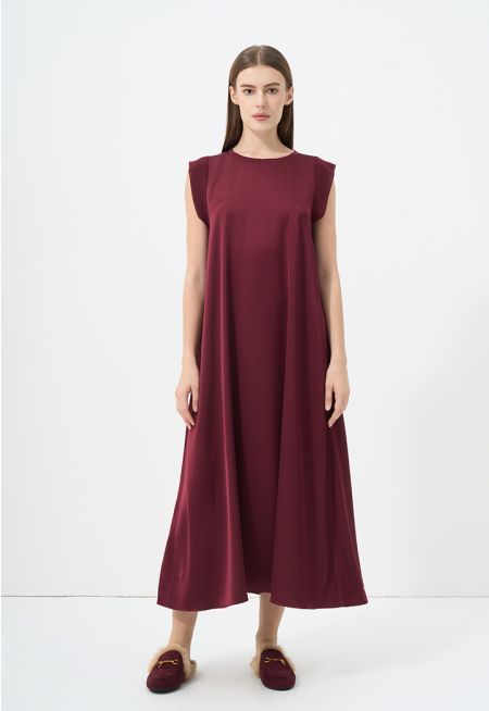 Solid Sleeveless Dress