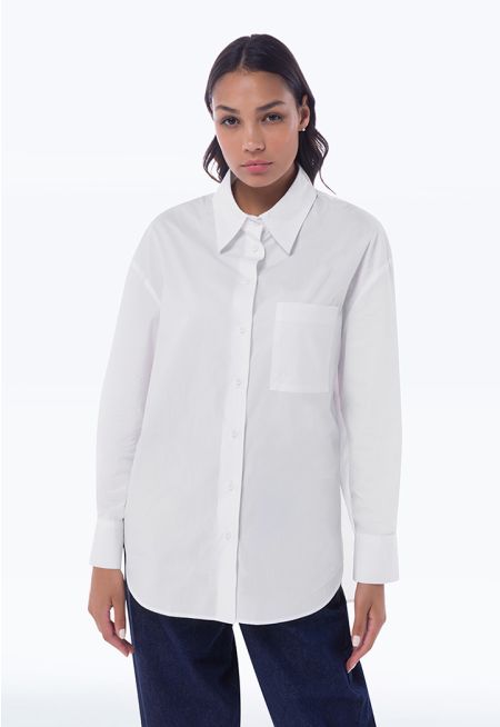 Solid Classic Button Up Shirt - Work Style