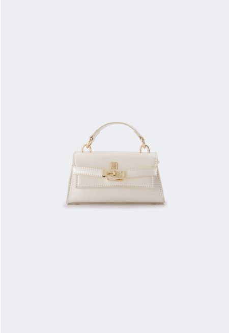 Faux Crocodile Leather Mini Handbag