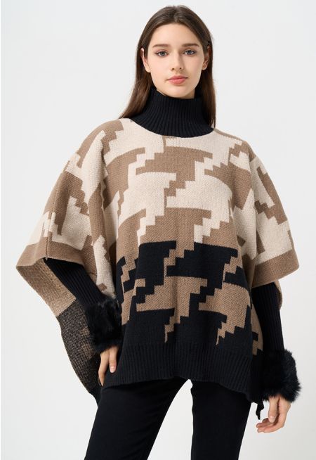 Open Hems Winter Poncho