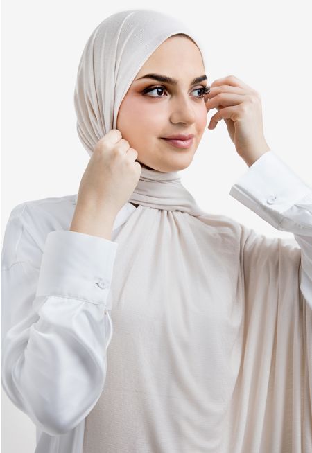 Solid Knitted Pattern Hijab