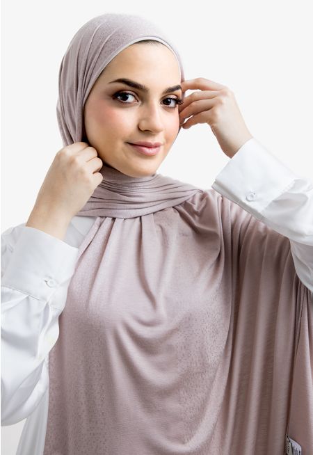 Solid Knitted Pattern Hijab