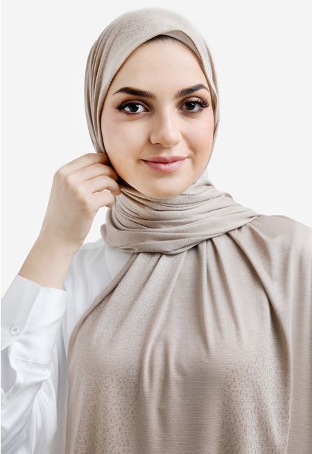 Solid Knitted Pattern Hijab