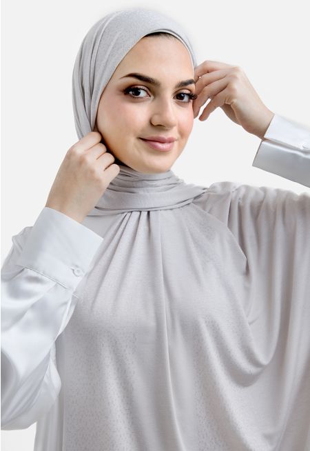 حجاب سادة منسوج بنمط