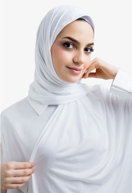 حجاب سادة منسوج بنمط