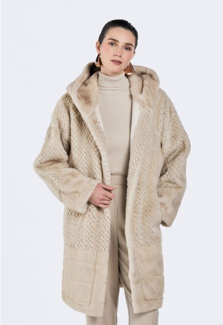 Hooded Faux Fur Jacket
