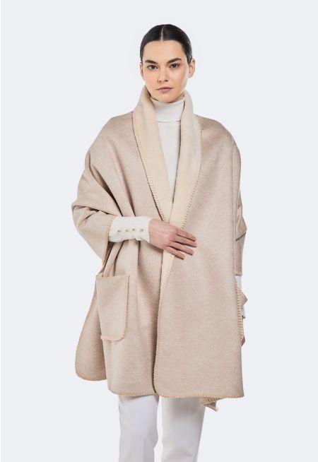 Suede Winter Poncho