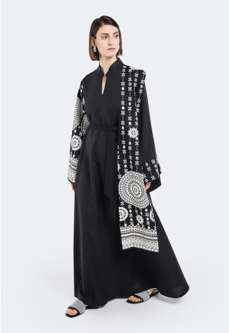 Embroidered Overlay Dress