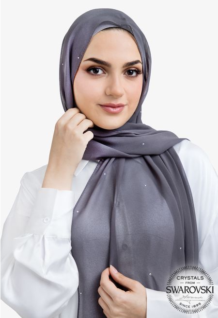 Dazzling Crystal Embellished Hijab