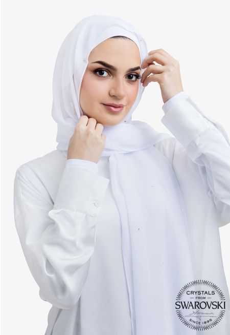 Dazzling Crystal Embellished Hijab