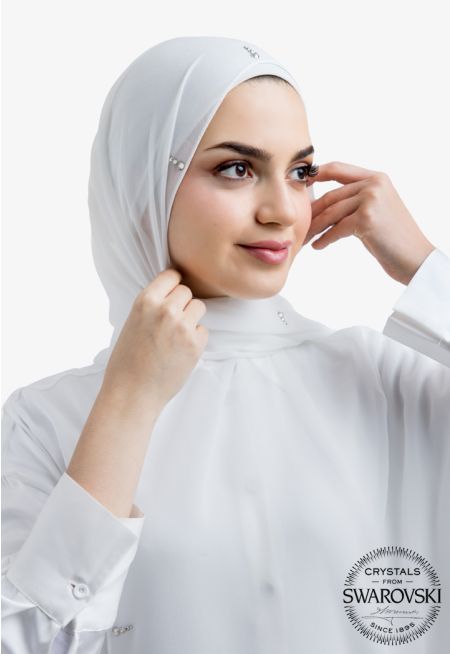 Rhinestones Embellished Hijab