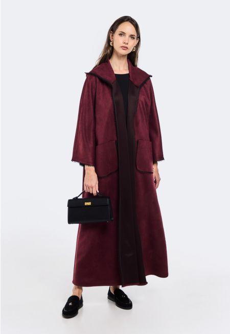 Lace Embellished Hooded Besht