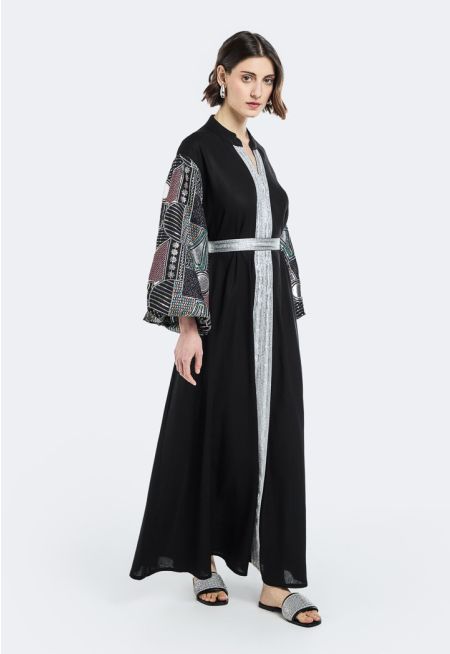 Sequins Embellished Belted Dress