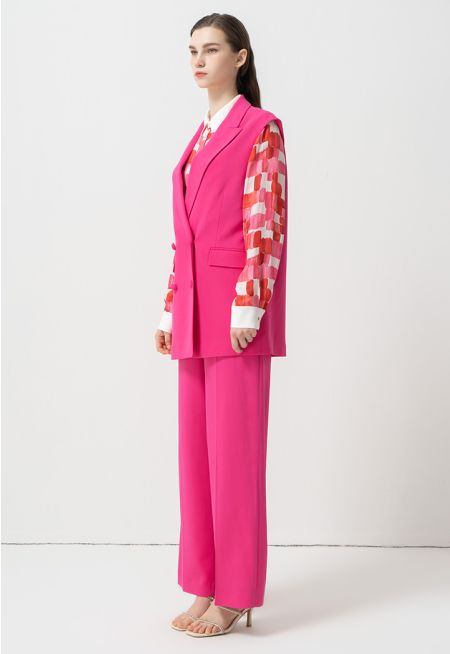 High-Waist Solid Trouser