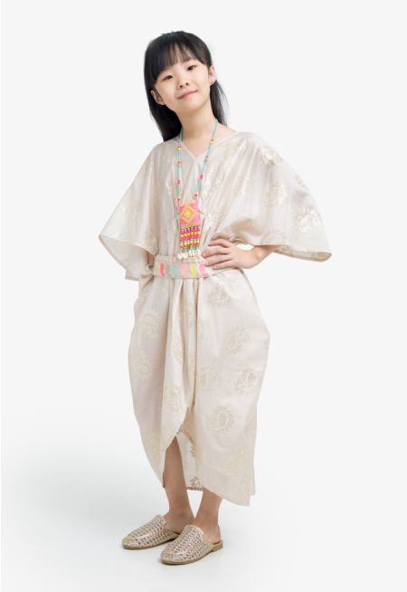 Sequin Short Sleeves Kaftan Dress