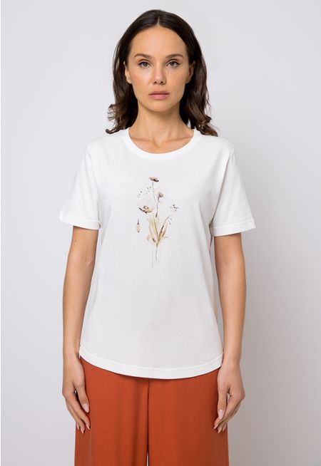 Floral Print Short Sleeve T-Shirt