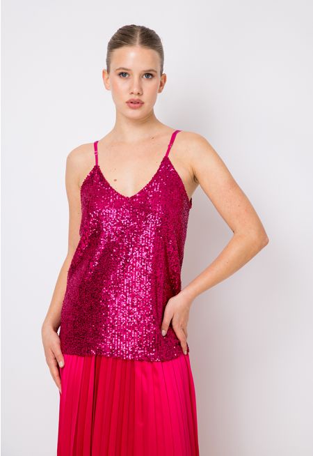 Sleeveless Sequin Top