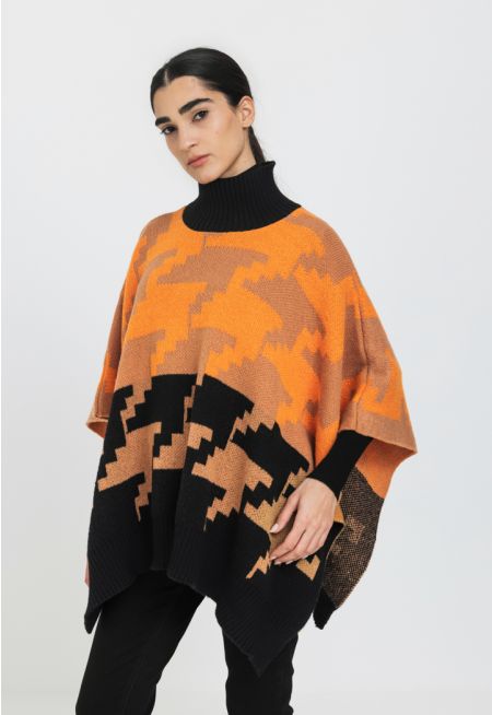 Open Hems Winter Poncho