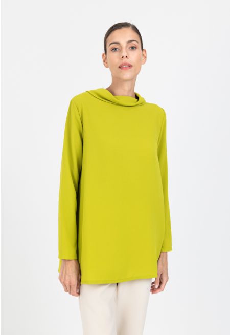 Wide Turtle Neck Oversize Blouse