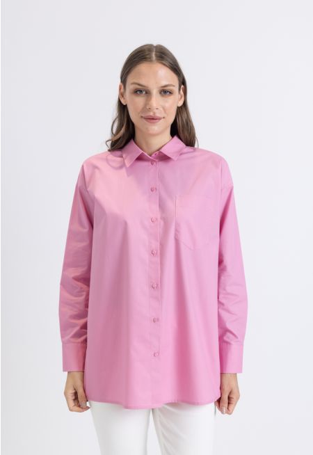 Drop Shoulder Solid Shirt