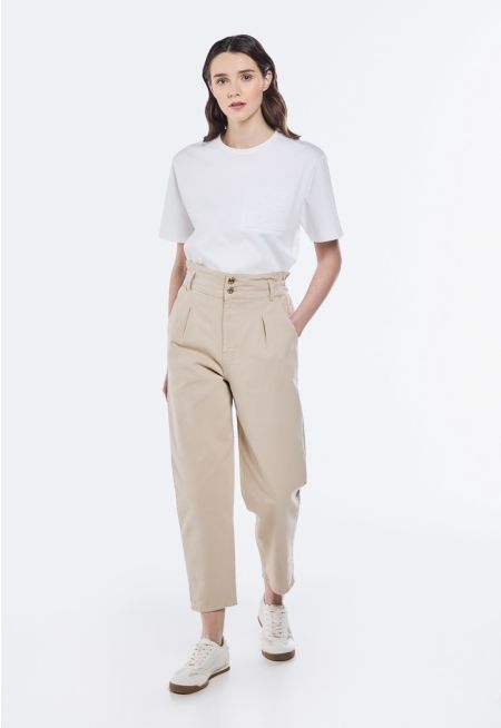 High Waist Solid Jeans