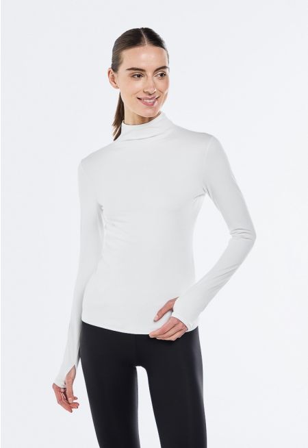 High Neck Long Sleeve Basic Top