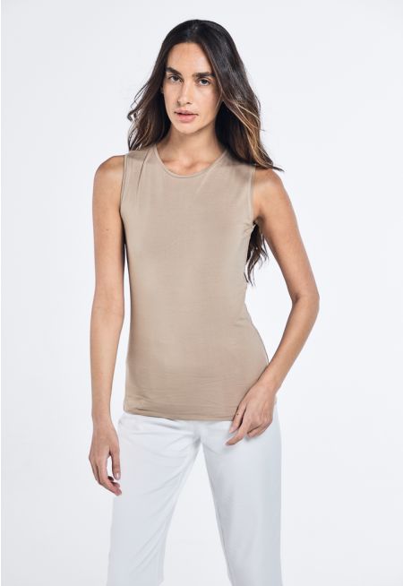 Solid Sleeveless Basic Top