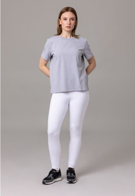 Elasticated Waist Solid Leggings