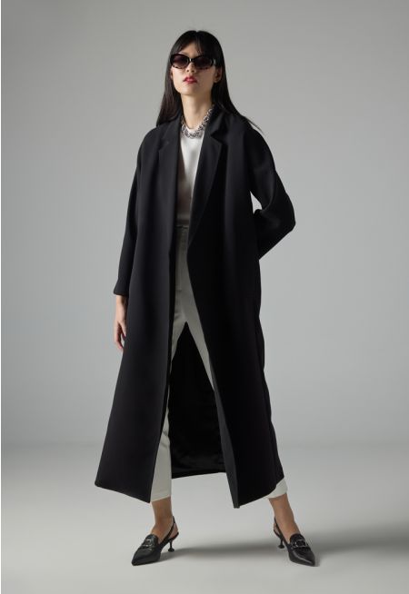 Single Tone Belted Coat