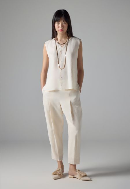 Solid Wide Leg Trousers