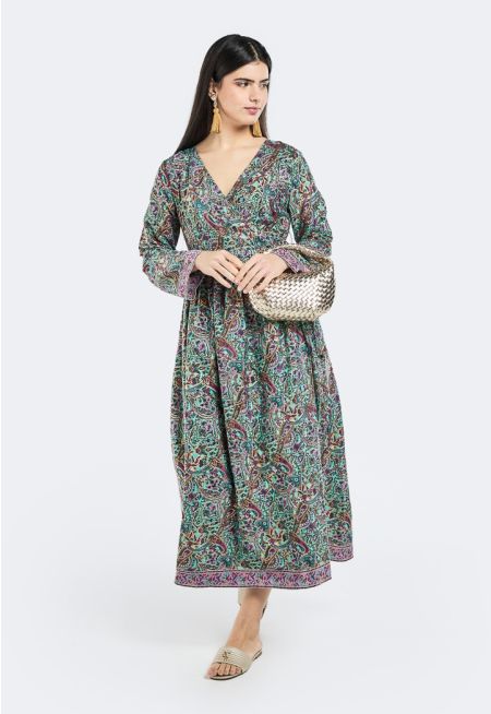 Printed Wrap Dress