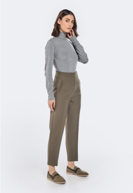 Seam Detail Slim Fit Trousers
