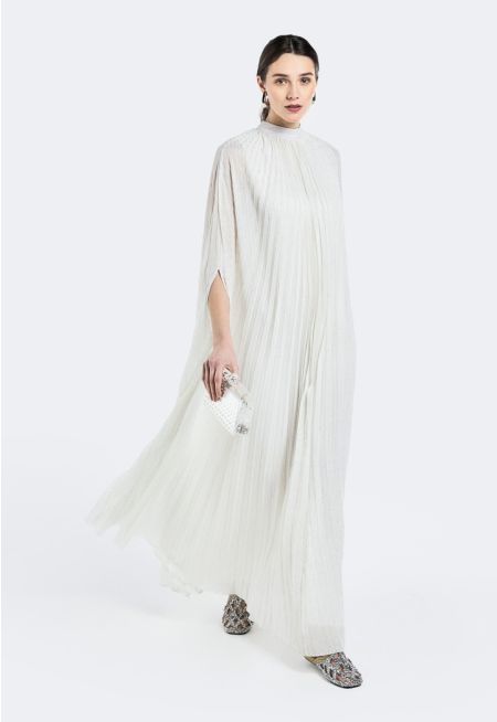 Pleated Cape Maxi Dress (2 PCS)- Ramadan Style