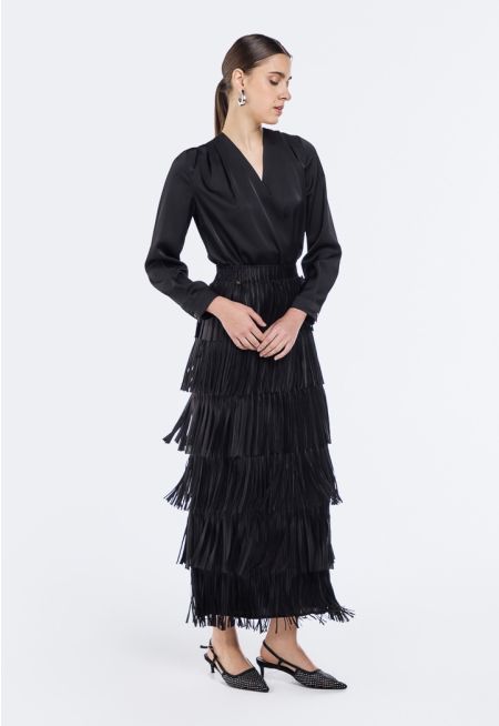 Layered Fringe Skirt