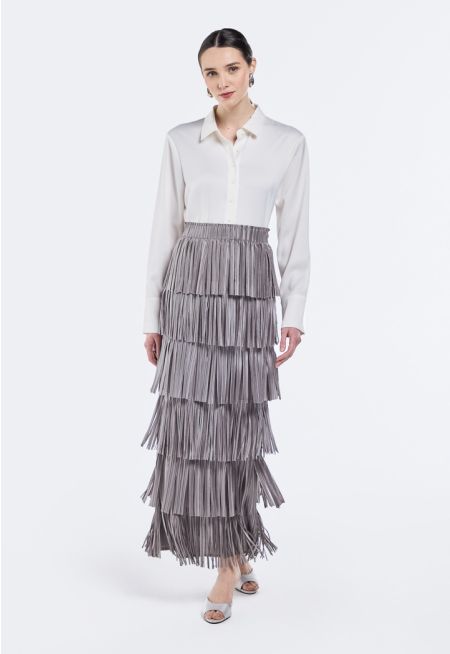 Layered Fringe Skirt