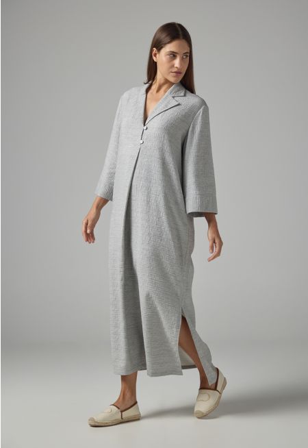 Single Tone Textured Maxi Dress