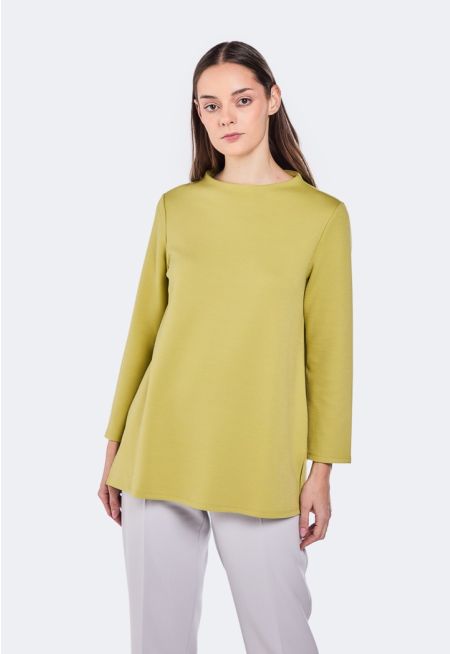 Solid Textured Ribbed Top