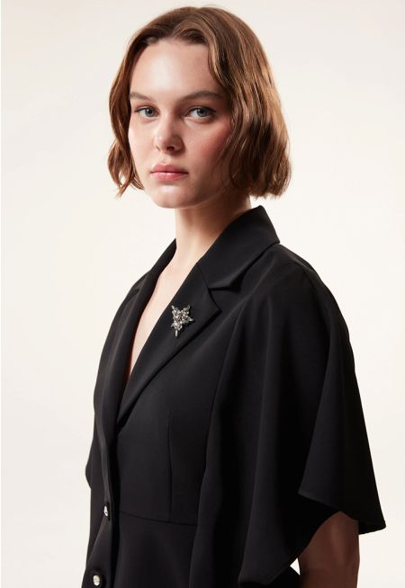 Machka- Flounced Mono Collar Jacket 