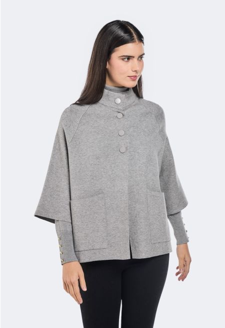 Relax Fit Shirt Poncho