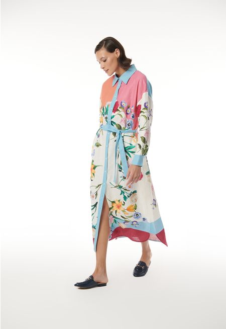 Bright Flowery Printed Maxi Dress -Sale