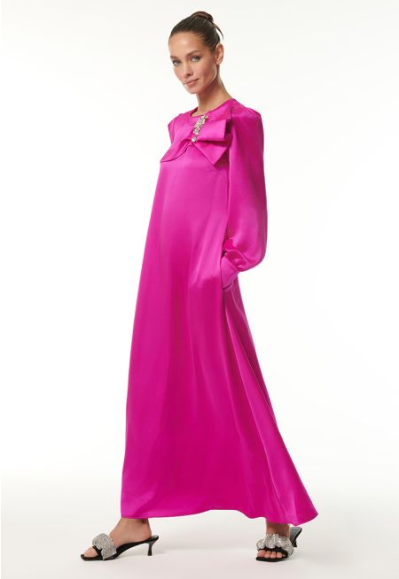 Rhinestone Bow Elegant Maxi Dress -Sale