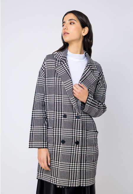 Houndstooth Double Breasted Jacket