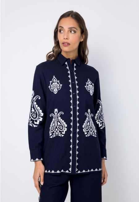 Embroidered Long Sleeves Shirt