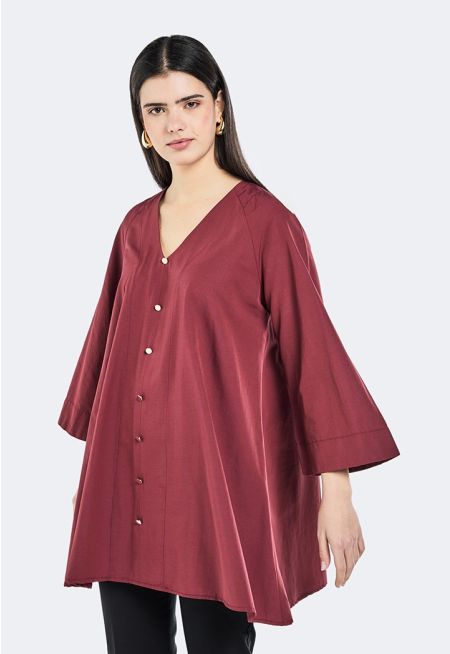 Relaxed Fit Wide Sleeves Tunic