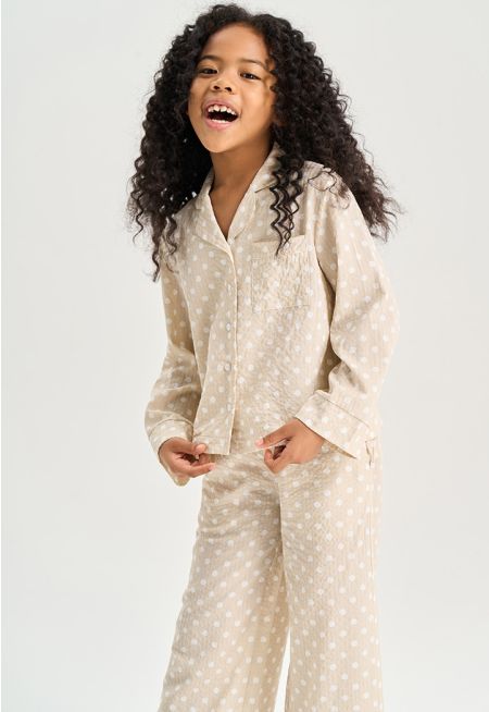 Polka Dot Striped Pajama Set (2 PCS)