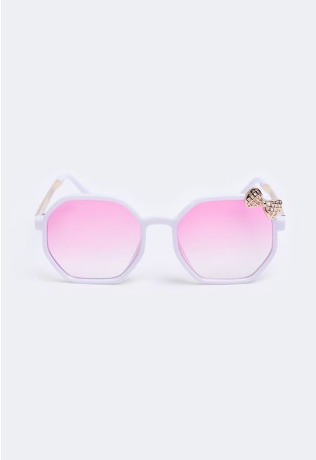 Bow Embellished Frame Sunglasses