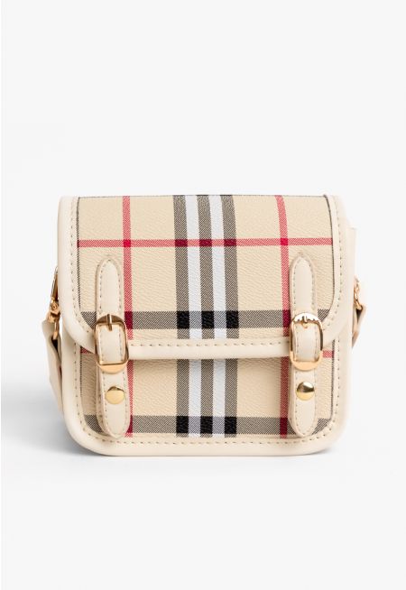 Checked Crossbody Bag